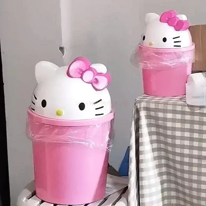 New Sanrio Hello Kitty Kawaii Dustbin – Trash Can for Living Room, Bedroom & Toilet