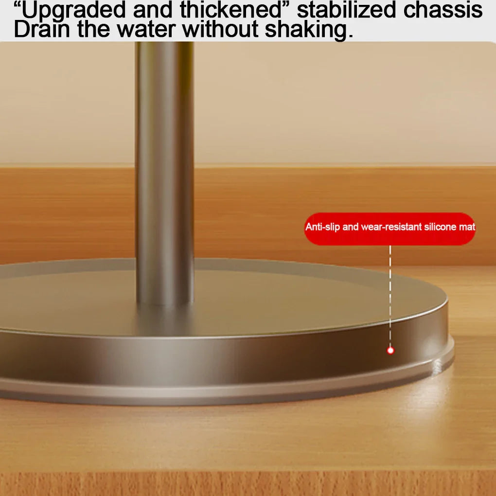 Rotating Kitchen Utensil Stand — 8-Hook Countertop Organizer for Cooking Tools