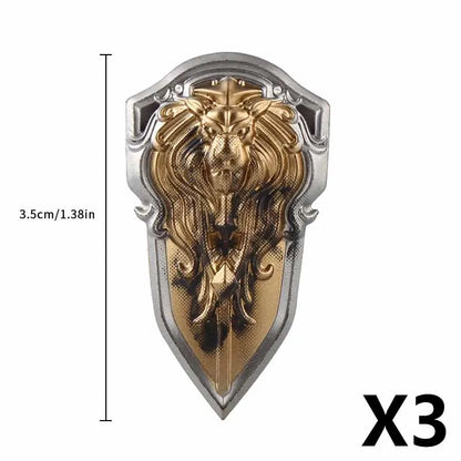 Medieval Figure Weapons Building Blocks Kit – King Sword, Lion Shield, Trident & Double-Edged Axe Battle Toy