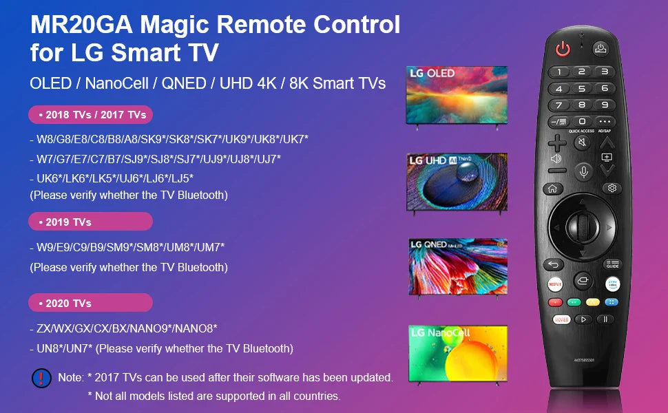 Replacement Remote Control for LG Smart TV - Voice Magic Remote with Voice Pointer for UHD, OLED, QNED LG TVs