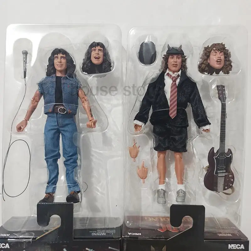 NECA Highway to Hell Angus Young & Bon Scott Action Figure – 18cm Collectible Toy Gift