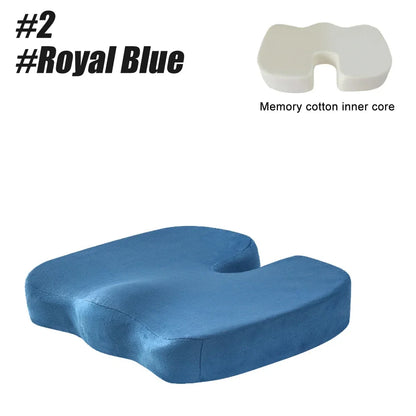 U-Shaped Memory Foam Coccyx Seat Cushion – Tailbone Pain Relief Pillow for Chair, Car & Office Use