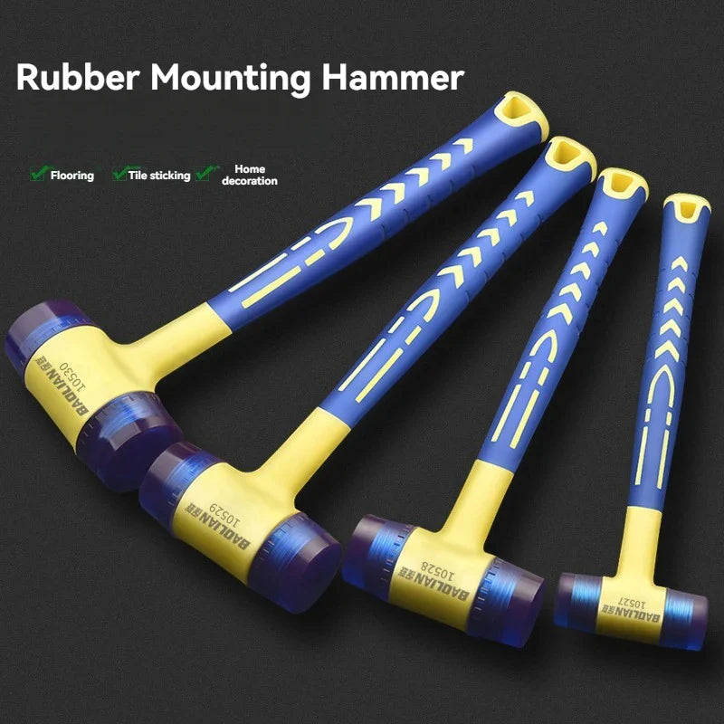 Double Head Installation Hammer — 25mm–45mm Detachable Rubber Mallet with Handle
