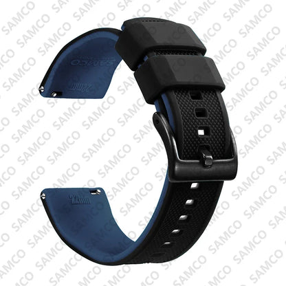 Premium Silicone Watch Band - Quick Release Rubber Replacement Strap for 18mm 20mm 22mm Watches