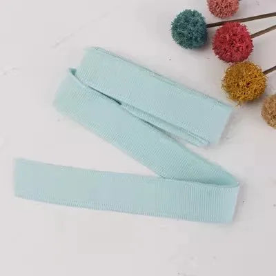 2CM Solid Color Ribbed Mercerized Cotton Knit – Soft T-Neck Short Cuffs with Elastic Edge