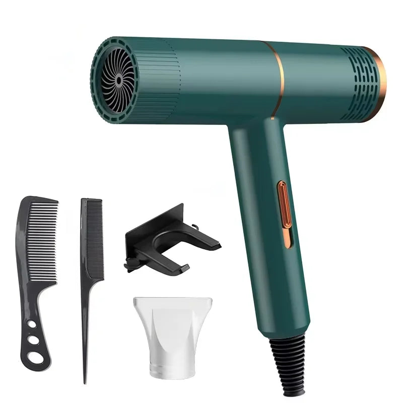 Anion Professional Hair Dryer — High-Speed Electric Turbine with Fast Drying & Thermostat
