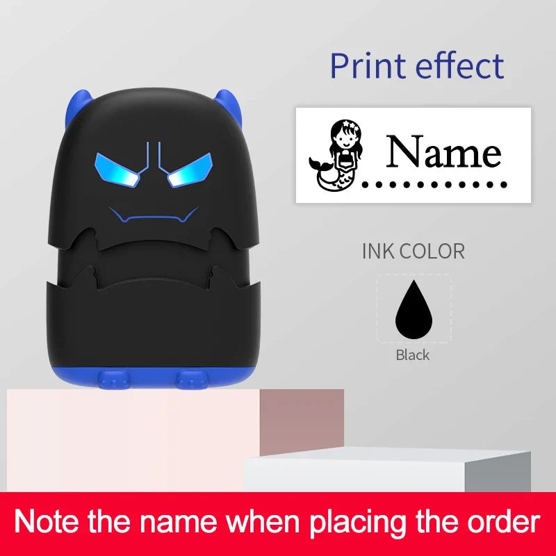 Custom Baby Name Stamp Kit - Reusable Waterproof Ink Stamp for Clothes, School Bags & Personal Items