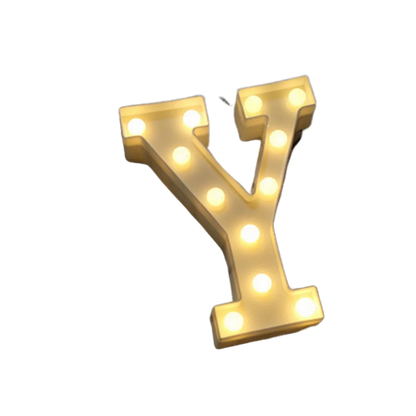 LED Number & Letter Night Light - Luminous A-Z Alphabet & 0-9 Lamp for Party and Wedding Decor