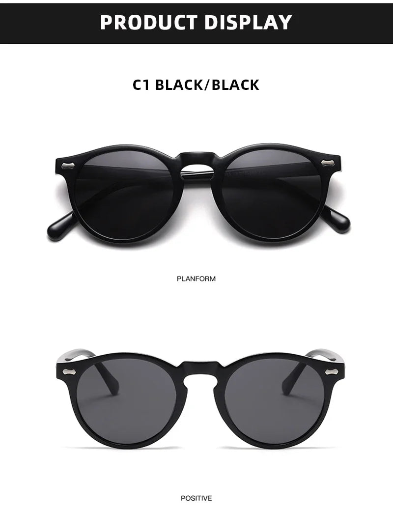 Retro Polarized Sunglasses — Small Round Vintage Shades for Men & Women