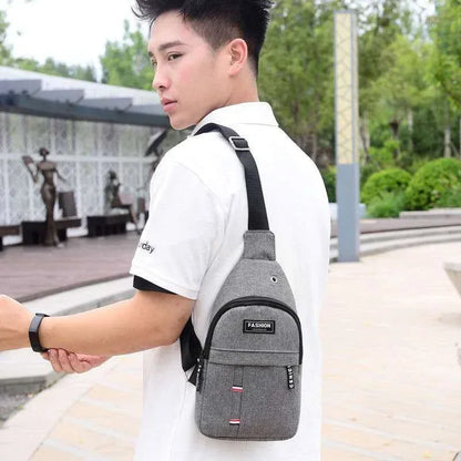 2023 New Chest Bag – Men’s Simple Nylon Fashion Waterproof Messenger Pack, One Shoulder Crossbody Bag