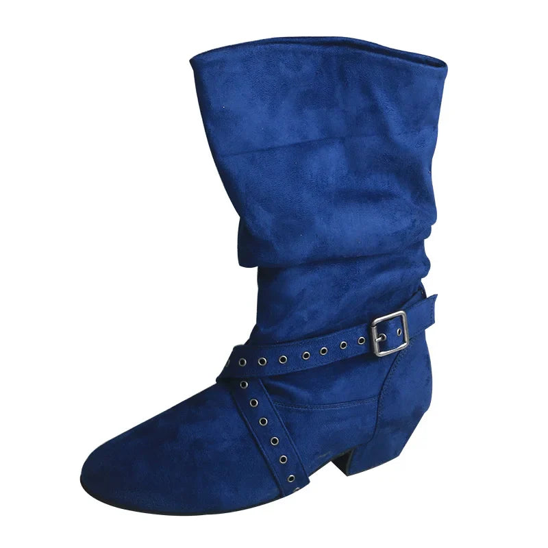 Wedopus Women’s Customized Western Dance Boots – Black Cowboy Heel Boots with Suede Sole for Urban & Ballroom Dancing