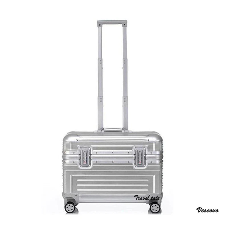 Carrylove 18" Aluminum Camera Trolley Suitcase — Spinner Pilot Luggage Bag for Photography, Rolling Wheels