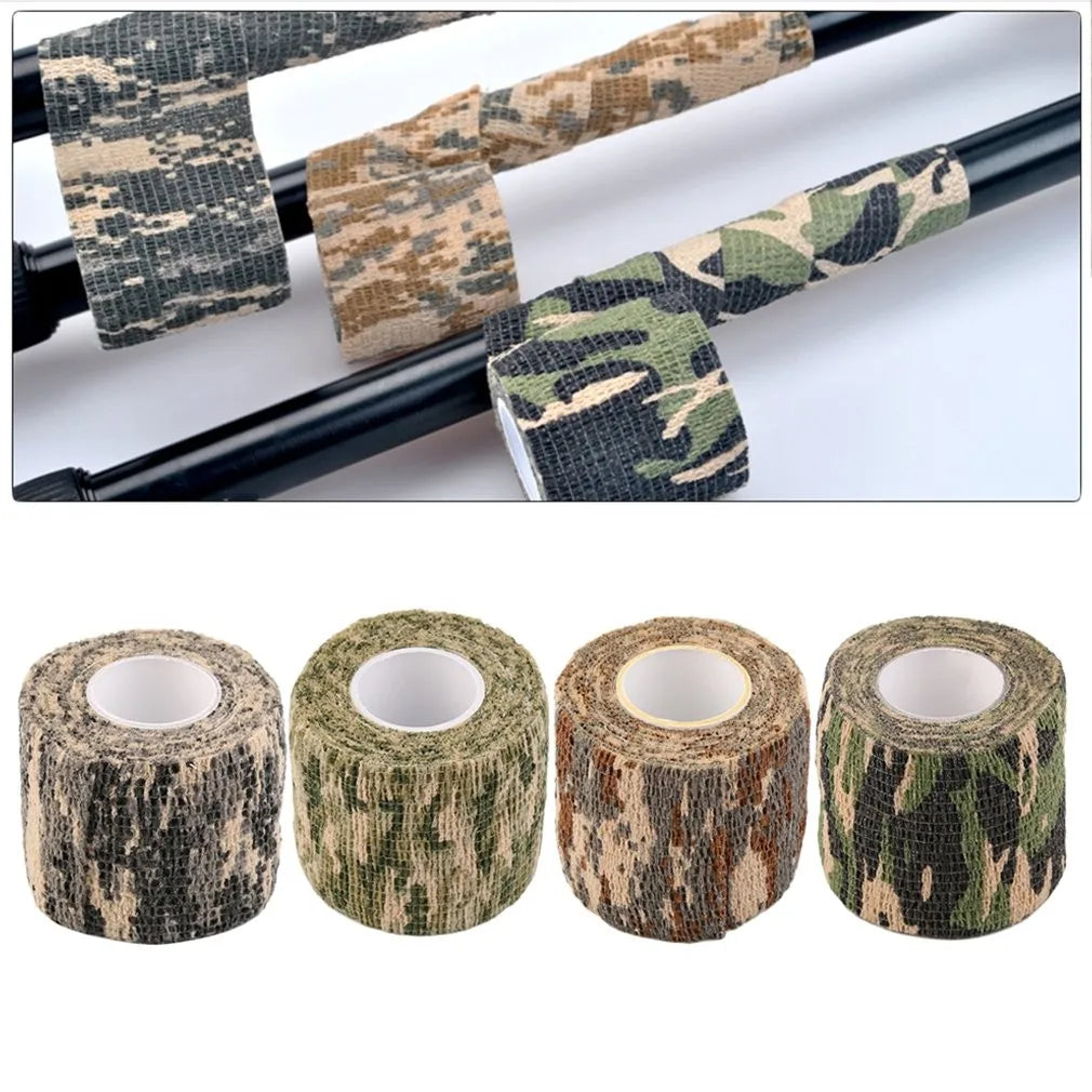 Camouflage Invisible Tape — Reusable Self-Cling Camo Wrap for Hunting Rifle & Outdoor Camping