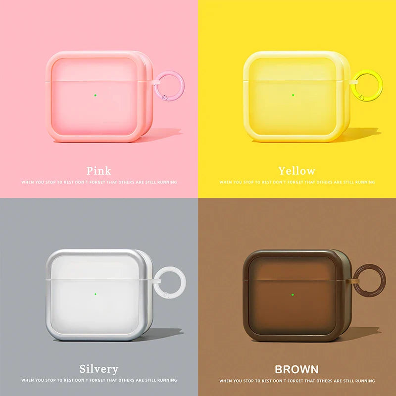 Translucent Bluetooth Earphone Case for AirPods 1/2/3/4 & AirPods Pro 2 — TPU Shockproof Protective Cover