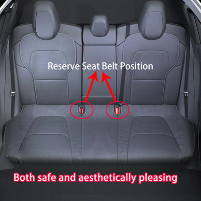 Tesla Model 3 Highland 2025–2026 Premium PU Leather Seat Cover – All-Season Full Set Car Seat Cushion Protector Interior Accessory