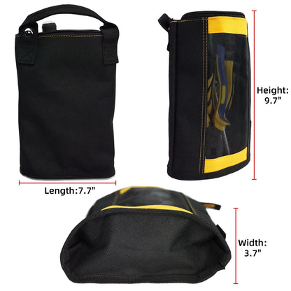 MELOTOUGH Canvas Tool Pouch | 2-Pack Zipper Bags with Mesh Window & Hanging Grommets