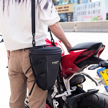 Large Capacity Motorcycle Backpack - Wear-Resistant, Waterproof Motorbike Tail Bag, Suitable for Electric Bikers