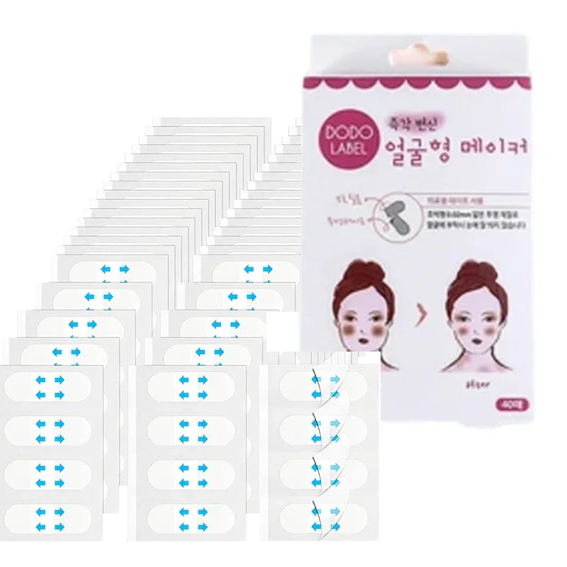 V-Lift Face Tape 10-30 Sheets - Invisible Breathable Makeup Adhesive for Facial Lifting & Chin Contouring