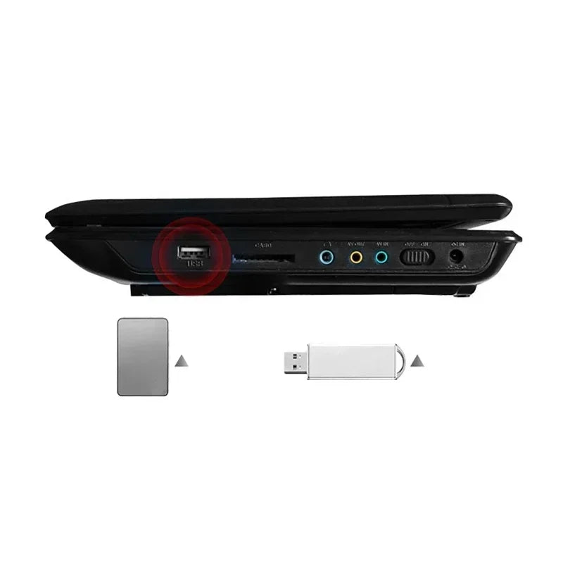 7.8 Inch Portable DVD CD Player - Rotatable Screen Desktop Media Player with Remote Control for Travel