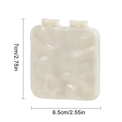 Foldable Mini Square Makeup Mirror - Double-Sided Compact Pocket Vanity Mirror