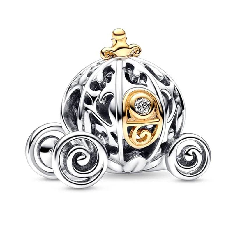 MINISO League of Legends Mickey & Minnie 925 Sterling Silver Charm – Beads Fit for Pandora Bracelet, Ladies Jewelry