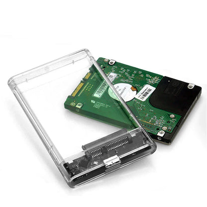 USB 3.0 2.5 Inch HDD Enclosure - SATA SSD Hard Drive Case with 5Gbps Transfer Speed, External Housing with Cable
