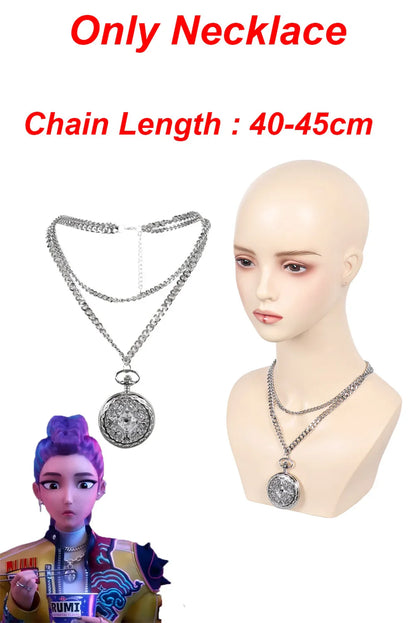 Devil Hunter of Rumi Necklace – Fantasy Cosplay Jewelry, Cartoon Costume Accessory for Women, Party & Gift