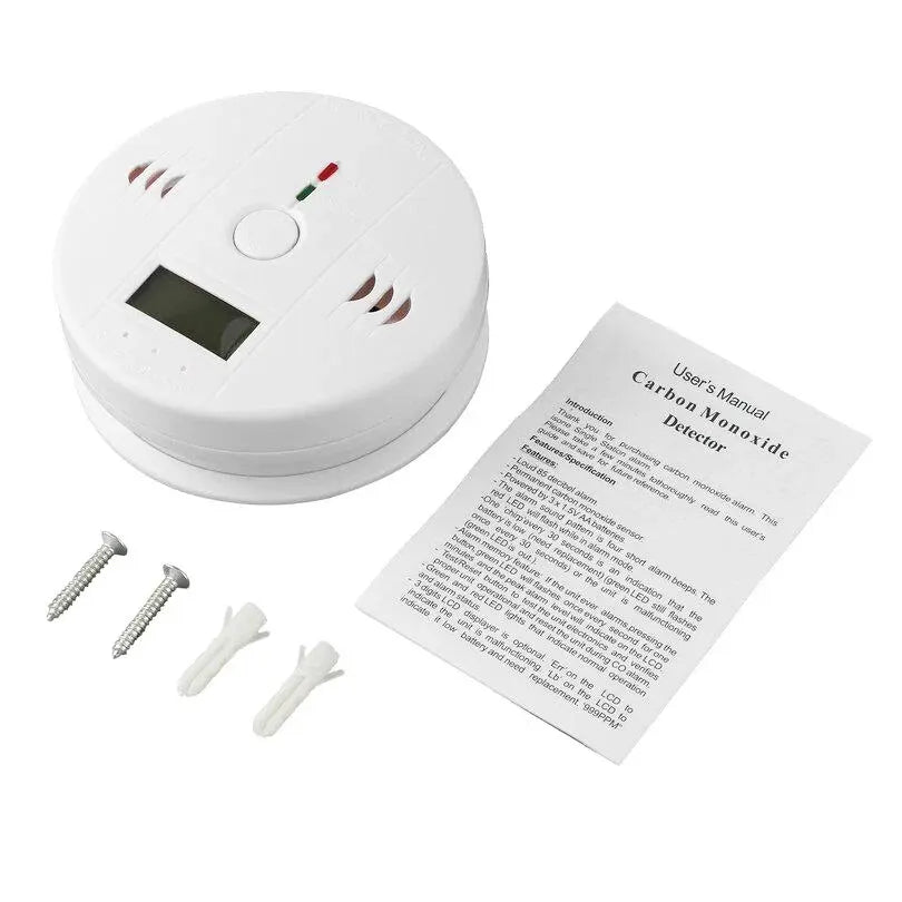 Independent Carbon Monoxide Alarm Detector with 85dB Alarm - High Sensitivity CO Sensor with LCD Photoelectric Display for Home and Hotel