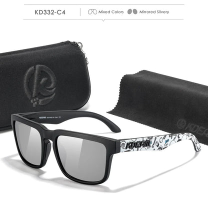 KDEAM Photochromic & Polarized Sunglasses - Category 3 Polarization, Unique Frame Surface Eyewear for Men & Women with Case