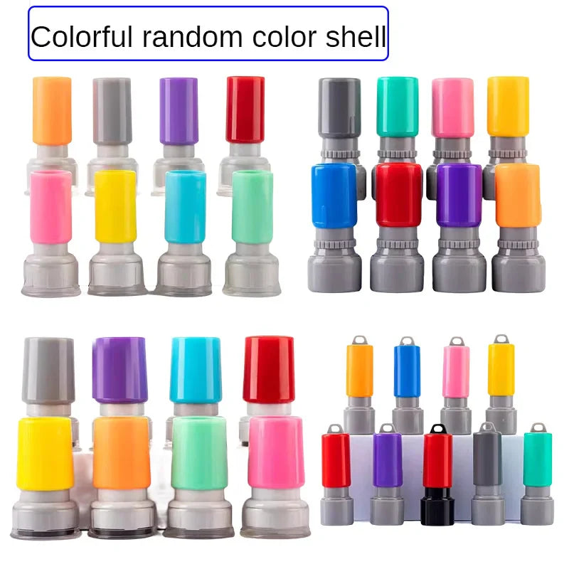 Custom QA/QC Name Ink Stamp – Personalized Self-Inking Calligraphy Signature Stamp for Teachers, Students & School Use