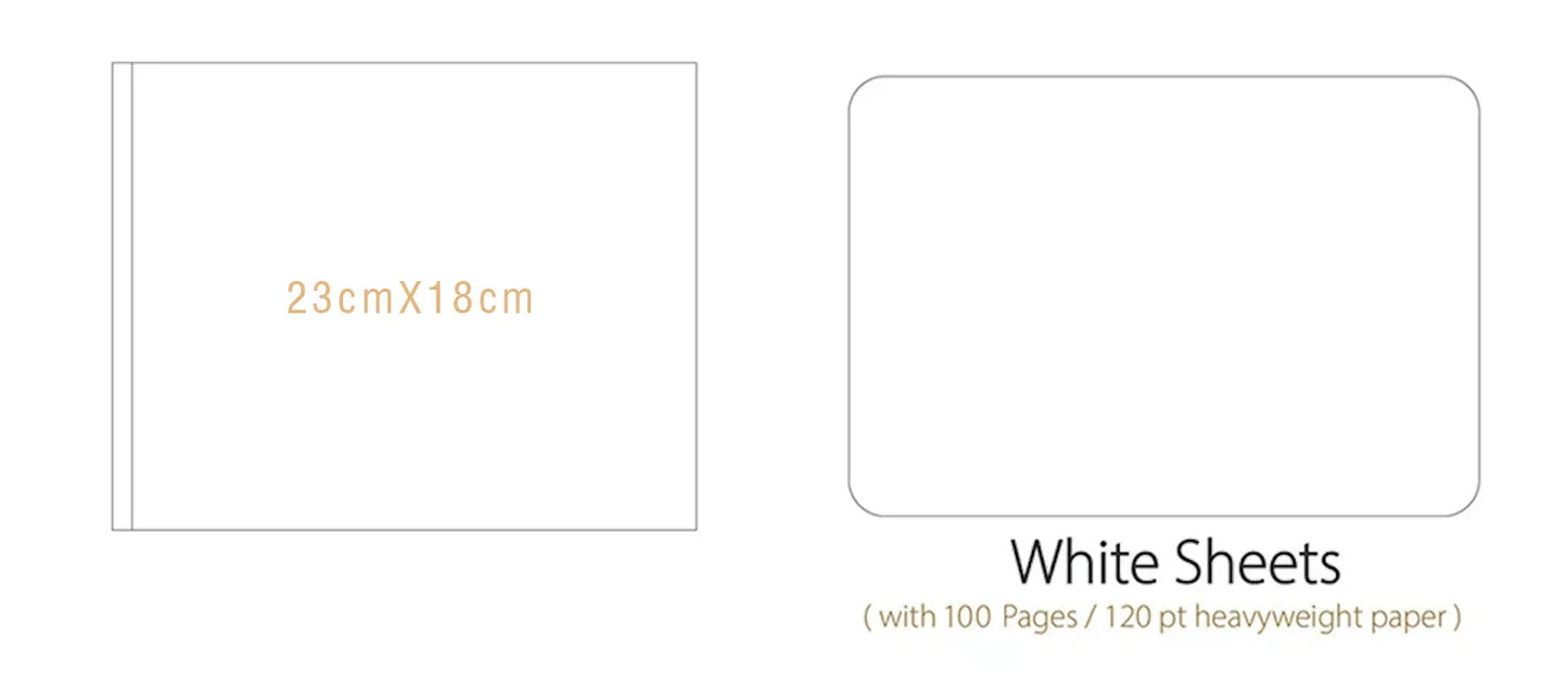 Personalized Wedding Guest Book - White/Black Elegant Keepsake, Photo Album & Signature Book for Messages