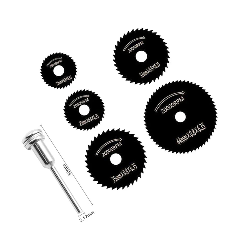 6Pcs High-Speed Steel Woodworking Saw Blade Set – Metal Cutting Circular Saw Blades for Electric Drill, Grinder & Power Tool Use