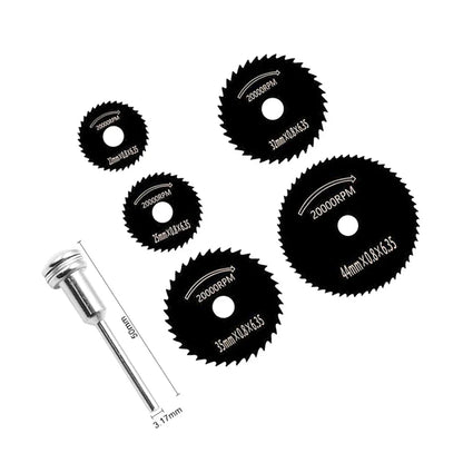 6Pcs HSS Circular Saw Blade Set - Woodworking & Metal Cutting Blades for Electric Drills and Grinders
