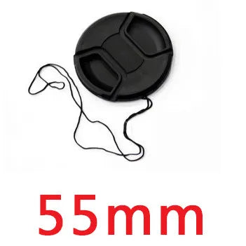 Camera Lens Cap Holder Cover — Fits Canon, Nikon, Sony, Olympus, Fuji, Lumix (37-95mm)