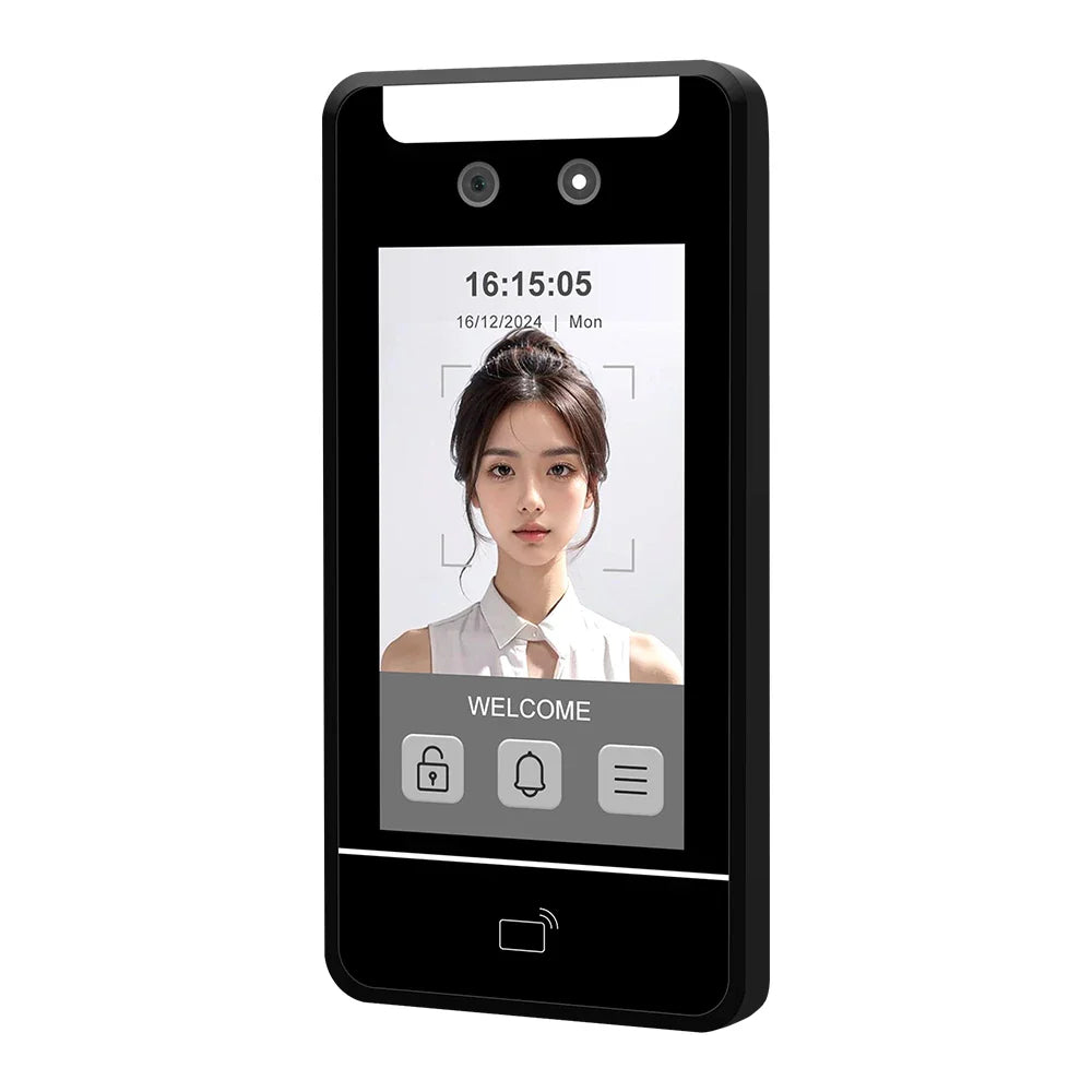 5-Inch Face Recognition Access Control System – Waterproof RFID & Password Attendance Reader for Door Entry