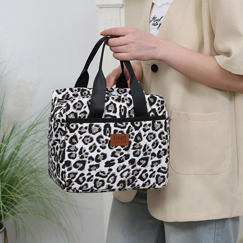 Thickened Nylon Insulated Lunch Bag – Large Capacity Portable Lunch Box with Aluminum Foil Lining for Work, Picnic, or School