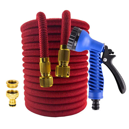 25–100FT Expandable High-Pressure Magic Garden Hose – Flexible Water Pipe with Multifunction Spray Gun for Home & Garden Watering