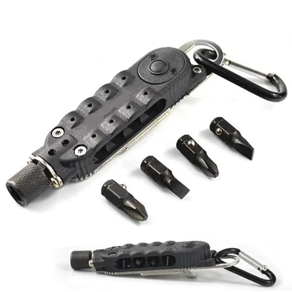 Multifunctional Mini Screwdriver - Portable EDC Keychain Steel Repair Tool