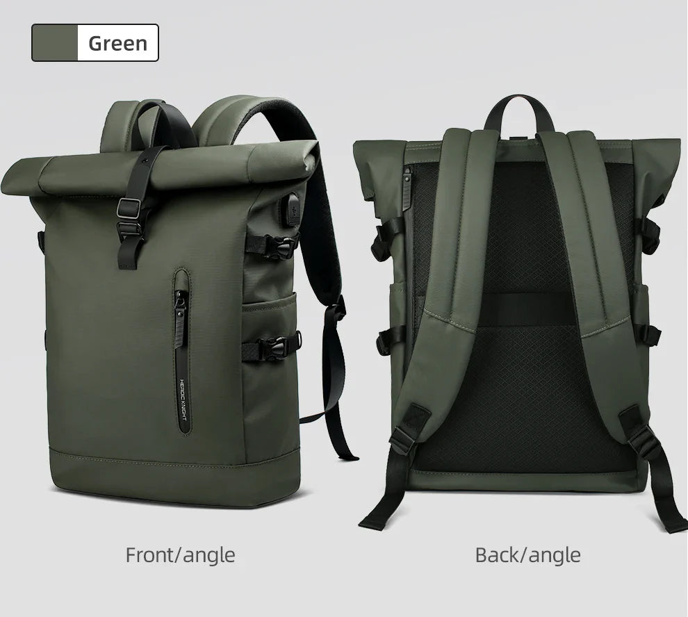 HK Expandable Travel Backpack for Men – Large Capacity Waterproof 15.6” Laptop Bag, Hiking Rucksack & Cycling Daypack with USB Port