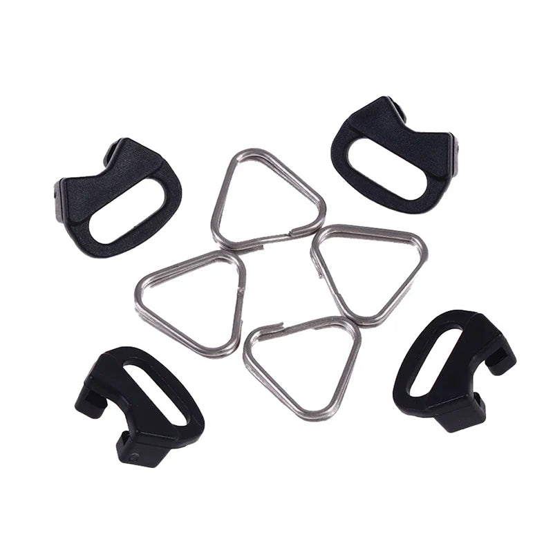 Camera Strap Triangle Split Ring Buckle Set 4Pcs — Belt Hook Replacement for Fujifilm Olympus Pentax