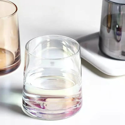 Aesthetic Glass Drinking Cup Set - Juice, Whiskey & Water Tumblers for Home, Hotels & Bulk Use