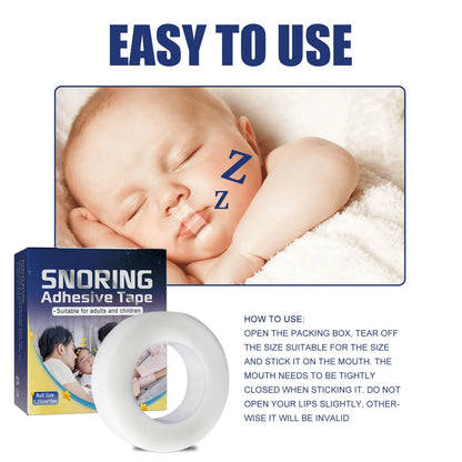 Mouth Tape Adhesive – Hypoallergenic Sleep Aid for Nose Breathing, Gentle Physical Sleep Mouth Tape 9M