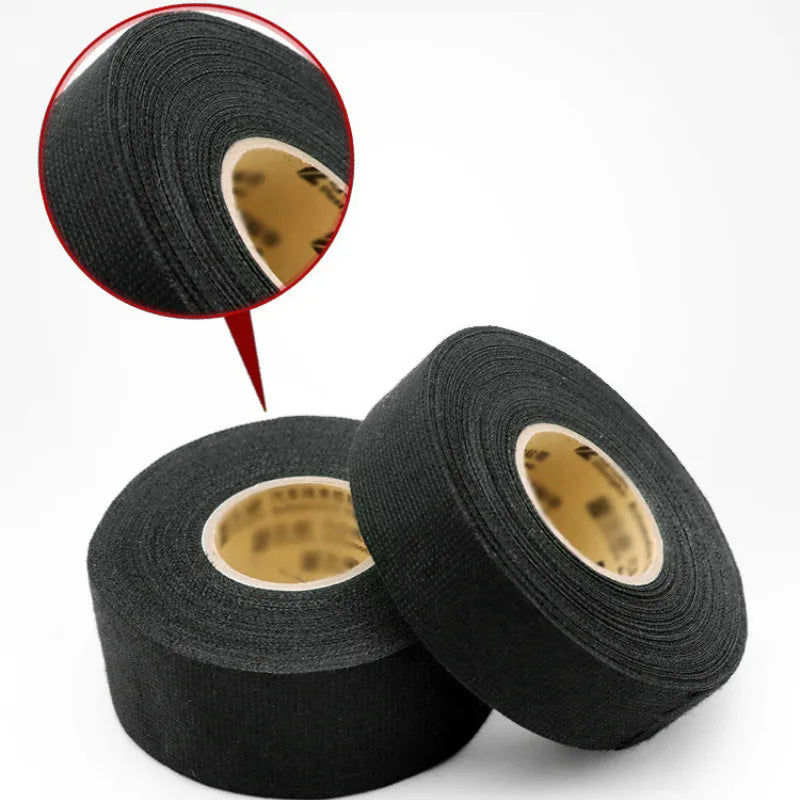 15 Meter Flame Retardant Adhesive Cloth Tape - Heat-resistant Tape for Car Cable Harness, Wiring Loom Protection (Width 9/19/25MM)