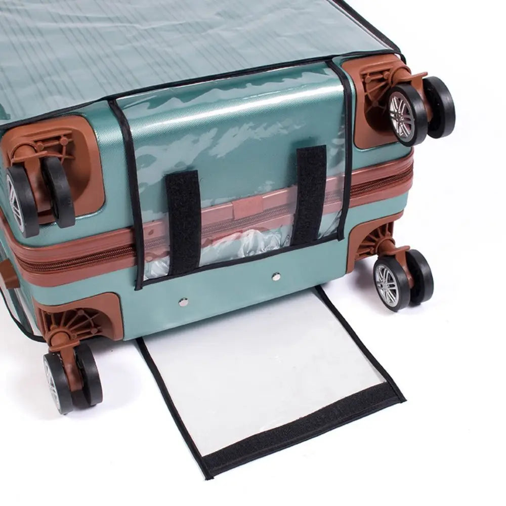 Transparent PVC Luggage Cover - Waterproof, Dustproof Suitcase Protector - Fashionable Travel Accessory