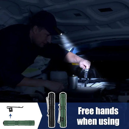 Mini Portable LED Pen Light with Clip – Ultra Bright High Lumens Pocket Flashlight Torch for Camping, Outdoor & Emergency Use