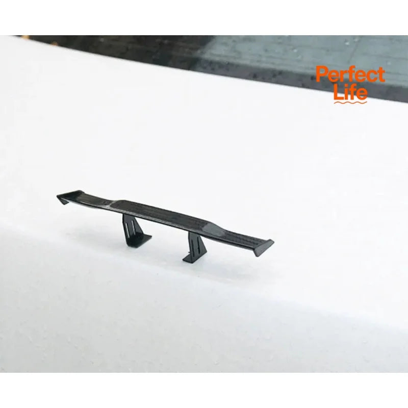 Mini Carbon Fiber Look Rear Spoiler - GT Style Car Winglet Decoration Auto Exterior Accessory