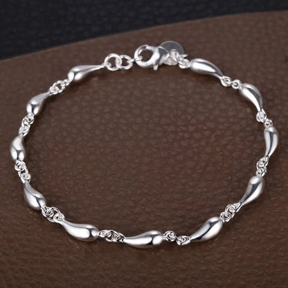925 Sterling Silver Bead Bracelet – High-Quality Romantic Chain for Women, Fashion Jewelry Gift for Engagement, Party & Wedding