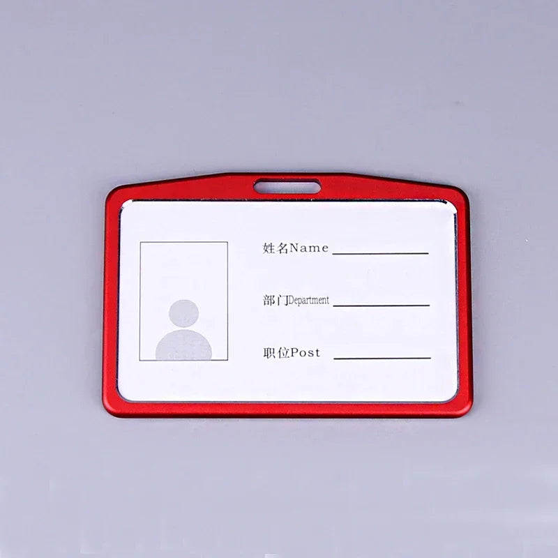 Office Metal ID Badge Holder – Aluminium Alloy Employee Name Cover, Business Case & Credit Card Wallet