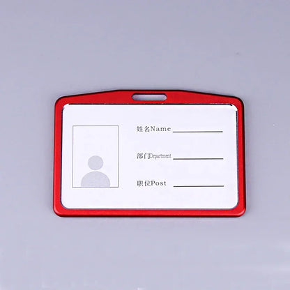 Office Metal ID Badge Holder – Aluminium Alloy Employee Name Cover, Business Case & Credit Card Wallet