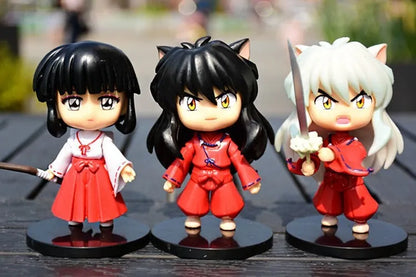 New Inuyasha Anime Figure Set – Higurashi, Kagome, Miroku & Sesshoumaru Q-Version PVC Action Dolls, Toys & Gifts for Kids